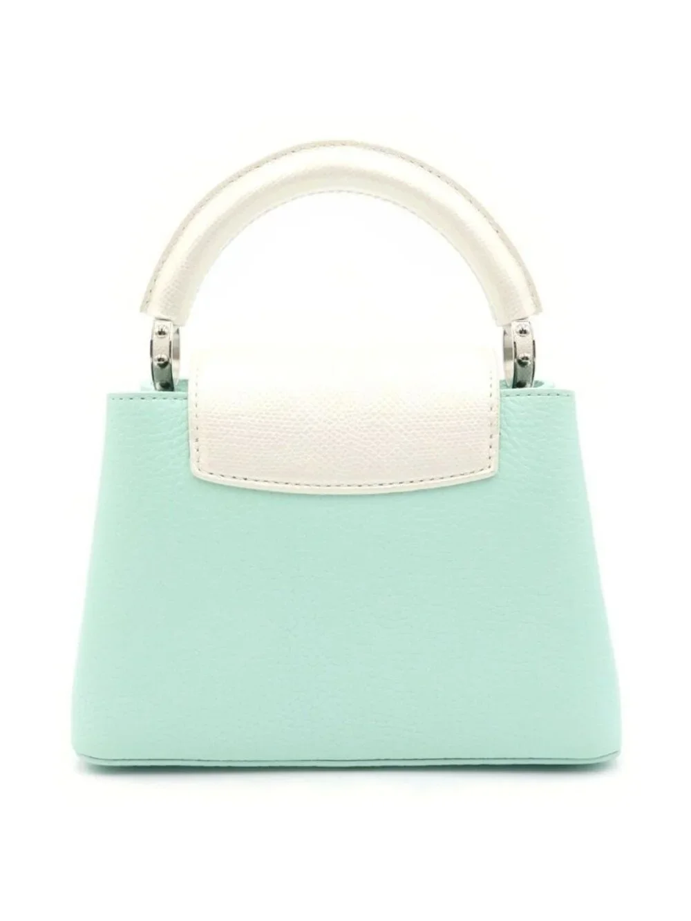 Louis Vuitton Capucines Mini 2-Way Shoulder Bag White Pastel Green Leather